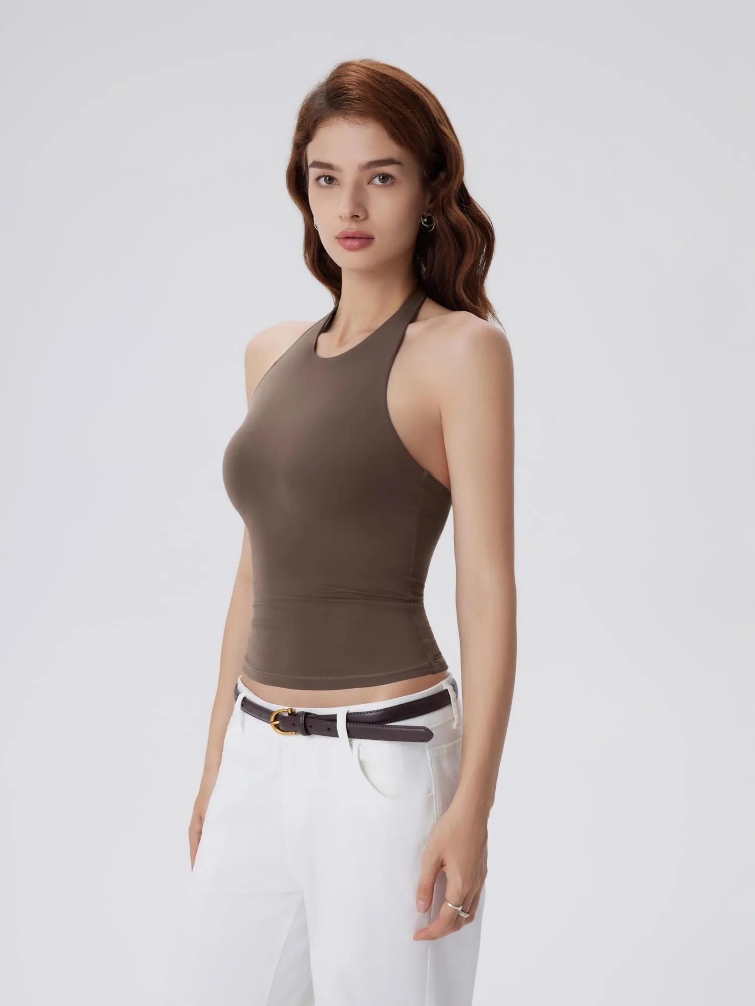 Padded Backless Halter Tank Tops - Image 12