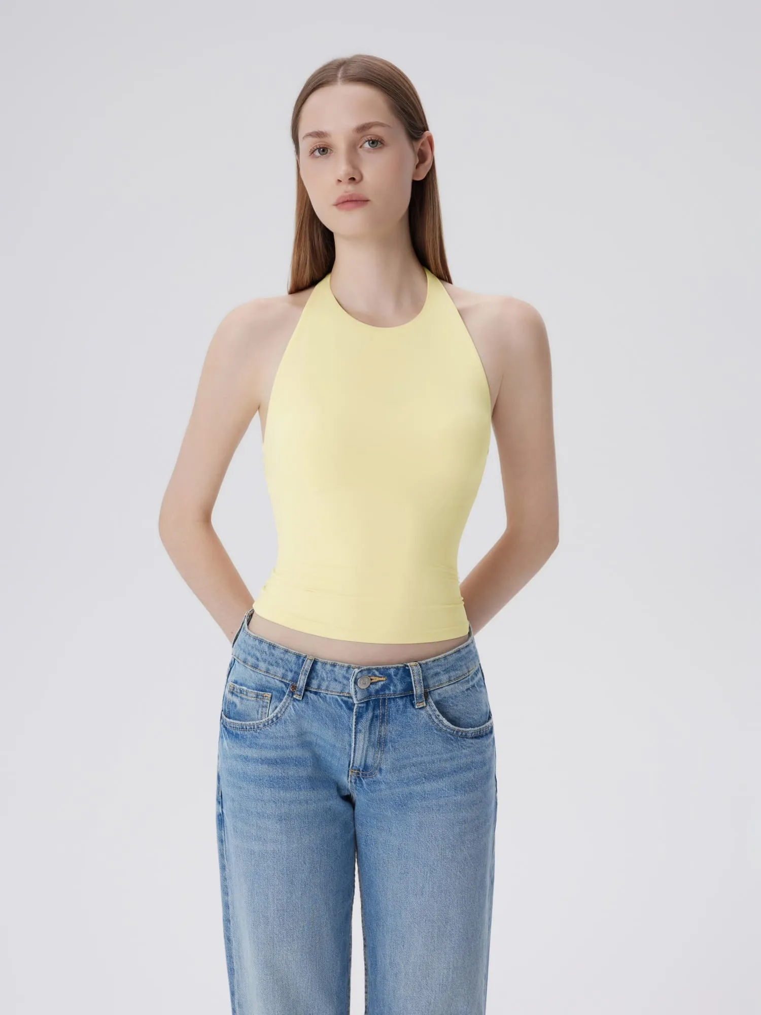 Padded Backless Halter Tank Tops - Image 15