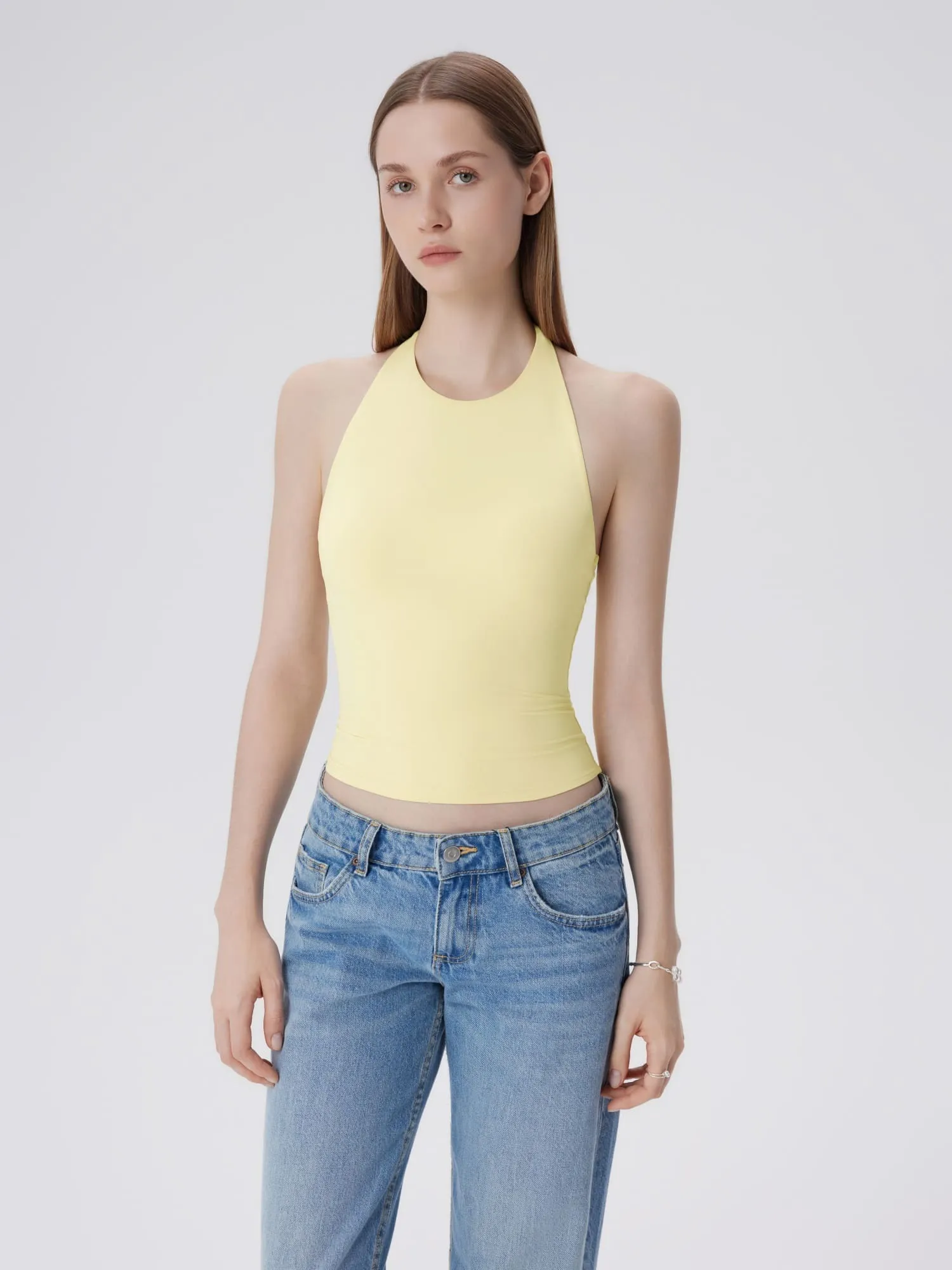 Padded Backless Halter Tank Tops - Image 16