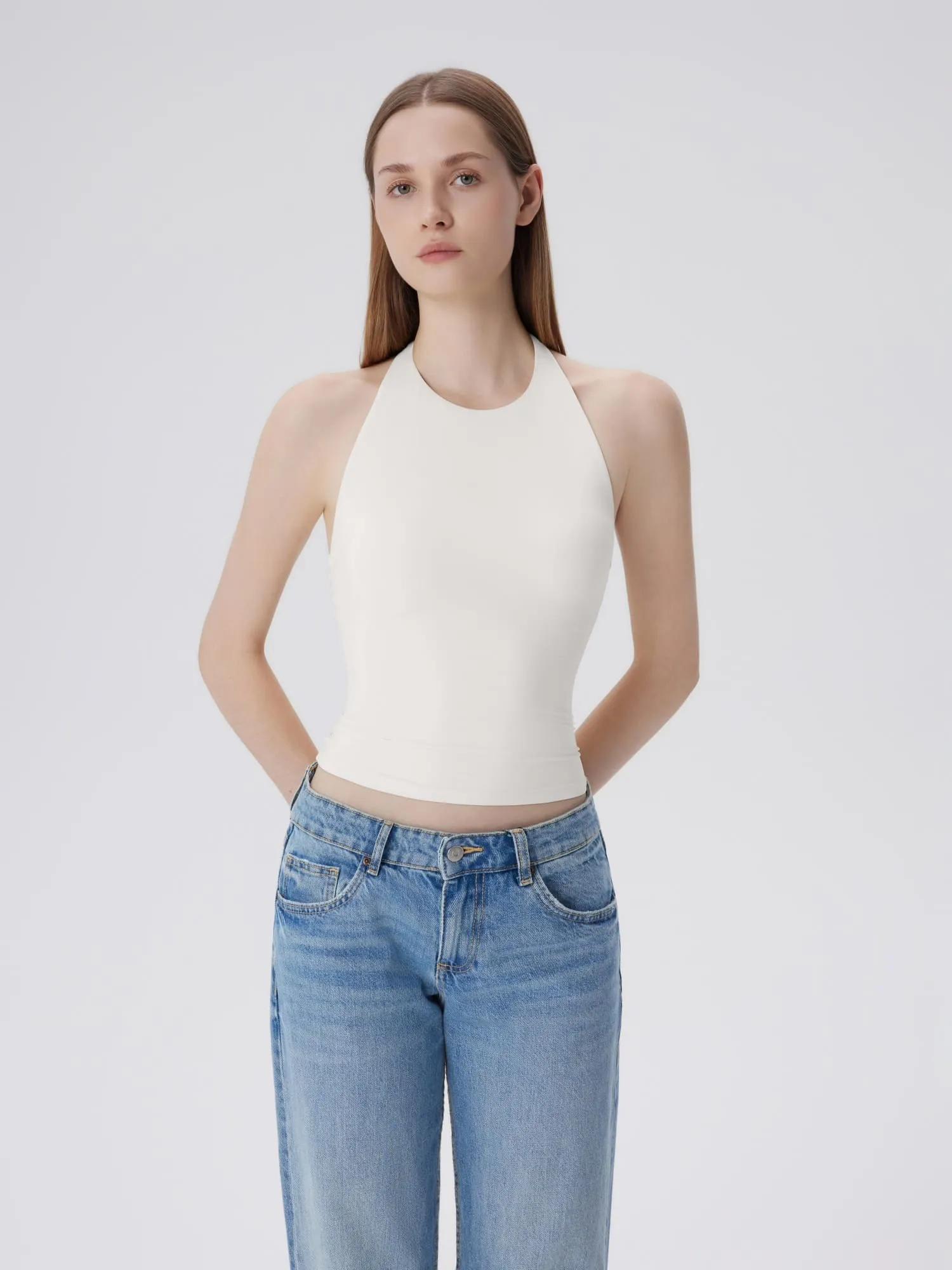 Padded Backless Halter Tank Tops - Image 27