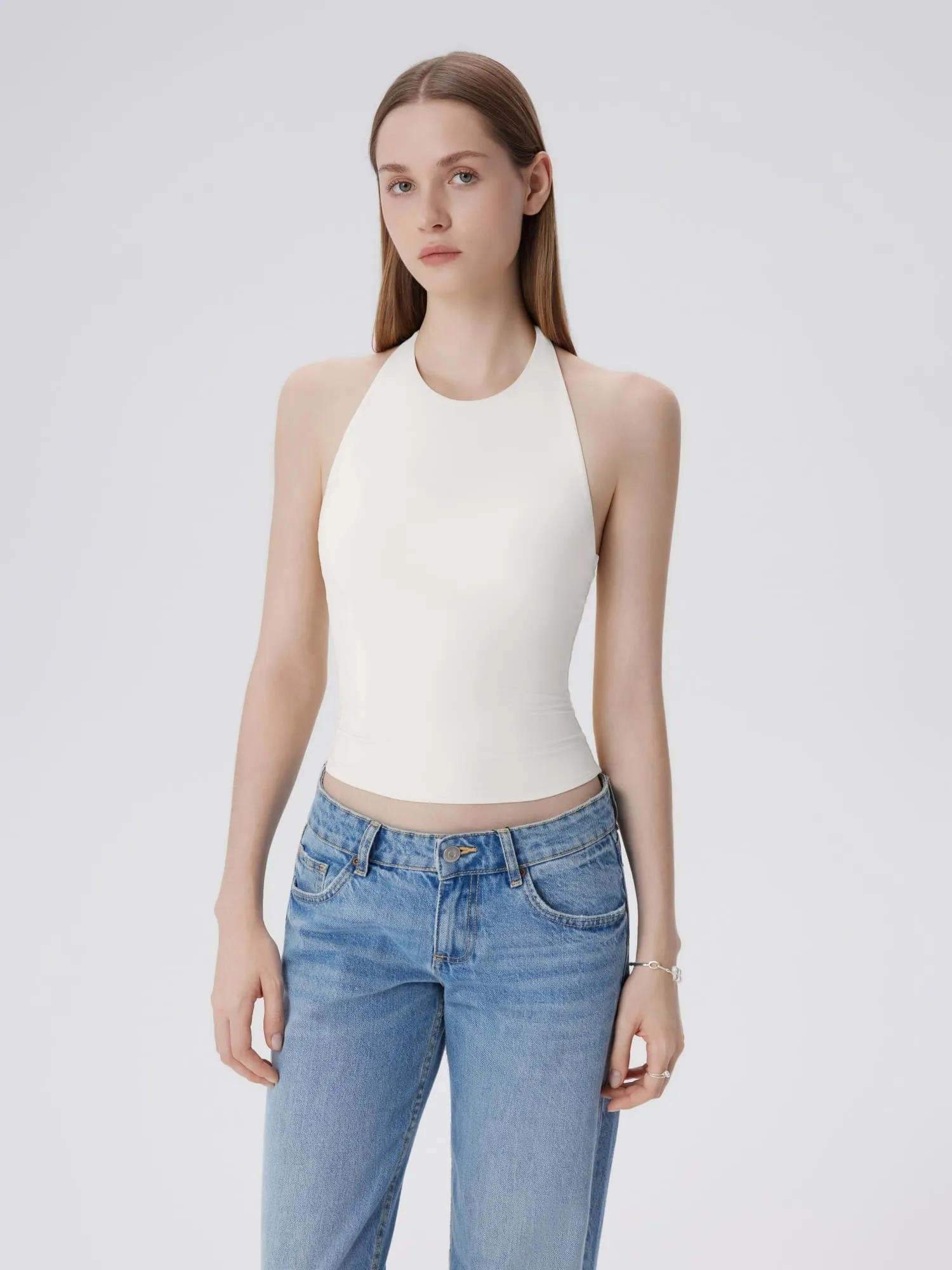 Padded Backless Halter Tank Tops - Image 28