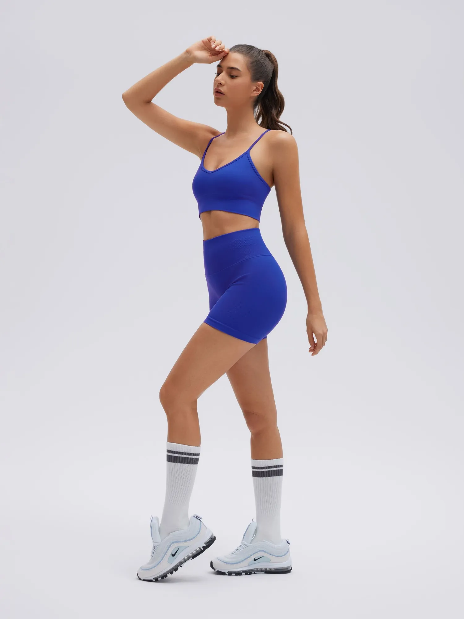 Criss Cross Sports Bra Seamless 2 Piece Workout Sets - Image 14