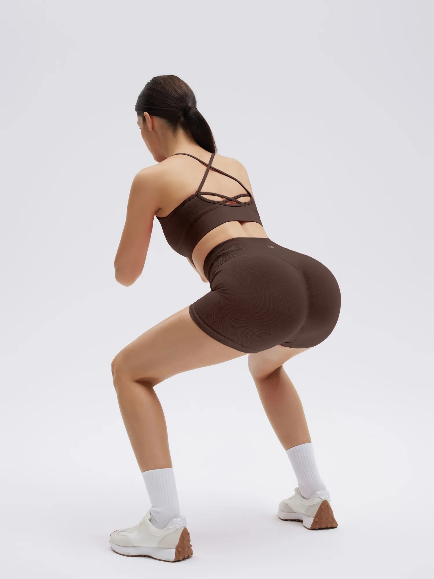 Criss Cross Sports Bra Seamless 2 Piece Workout Sets - Image 21