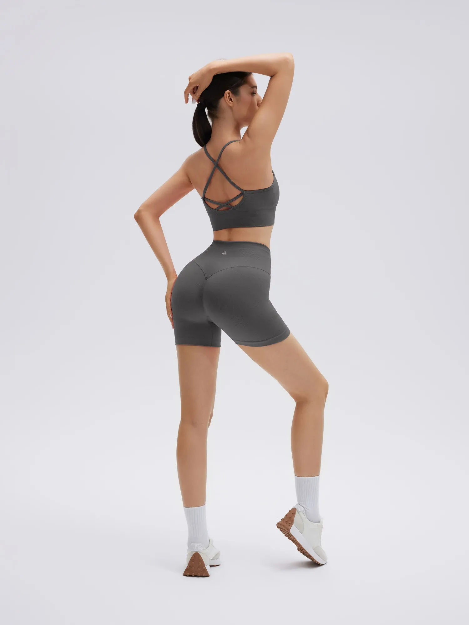 Criss Cross Sports Bra Seamless 2 Piece Workout Sets - Image 26