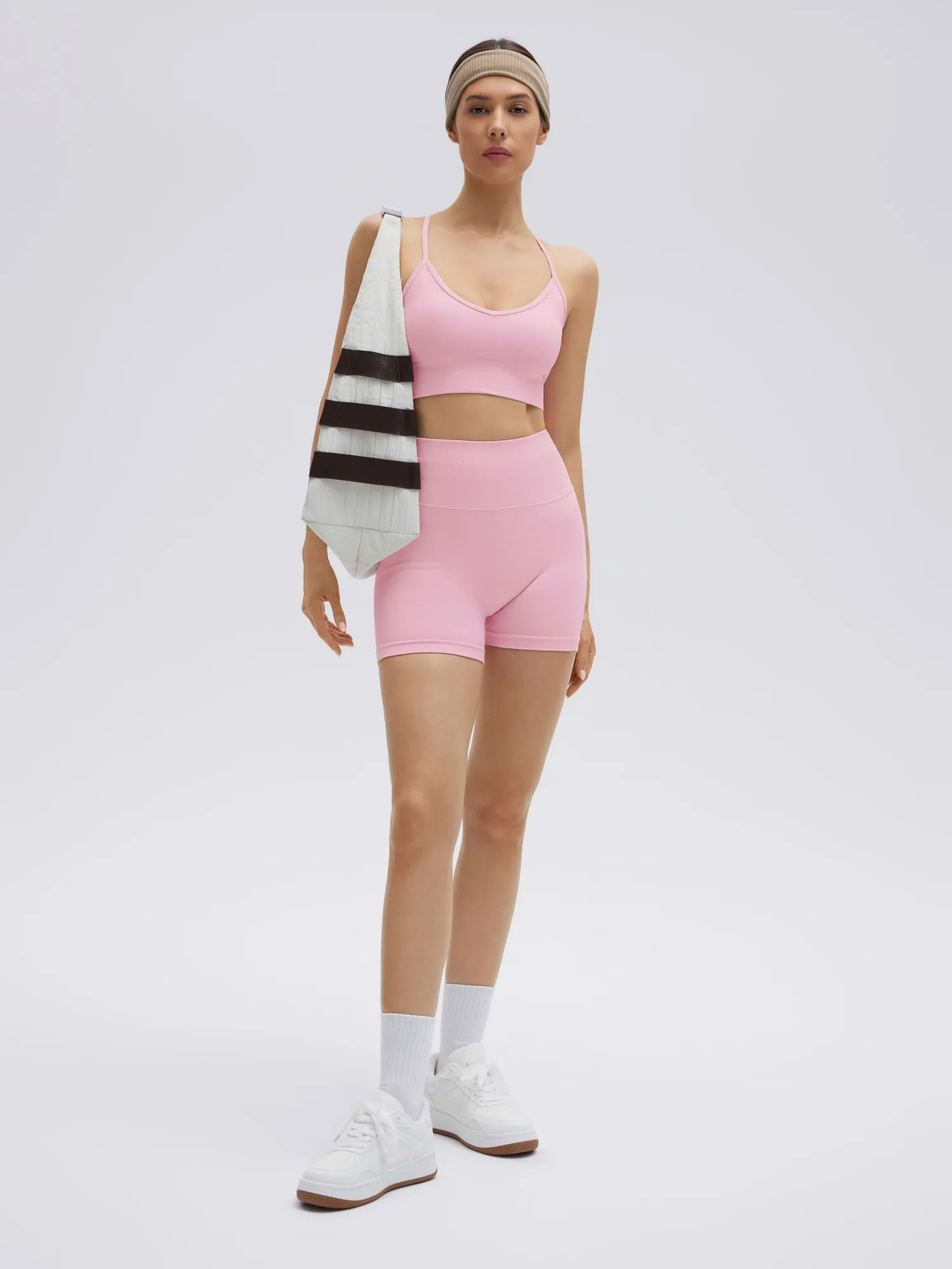 Criss Cross Sports Bra Seamless 2 Piece Workout Sets - Image 30