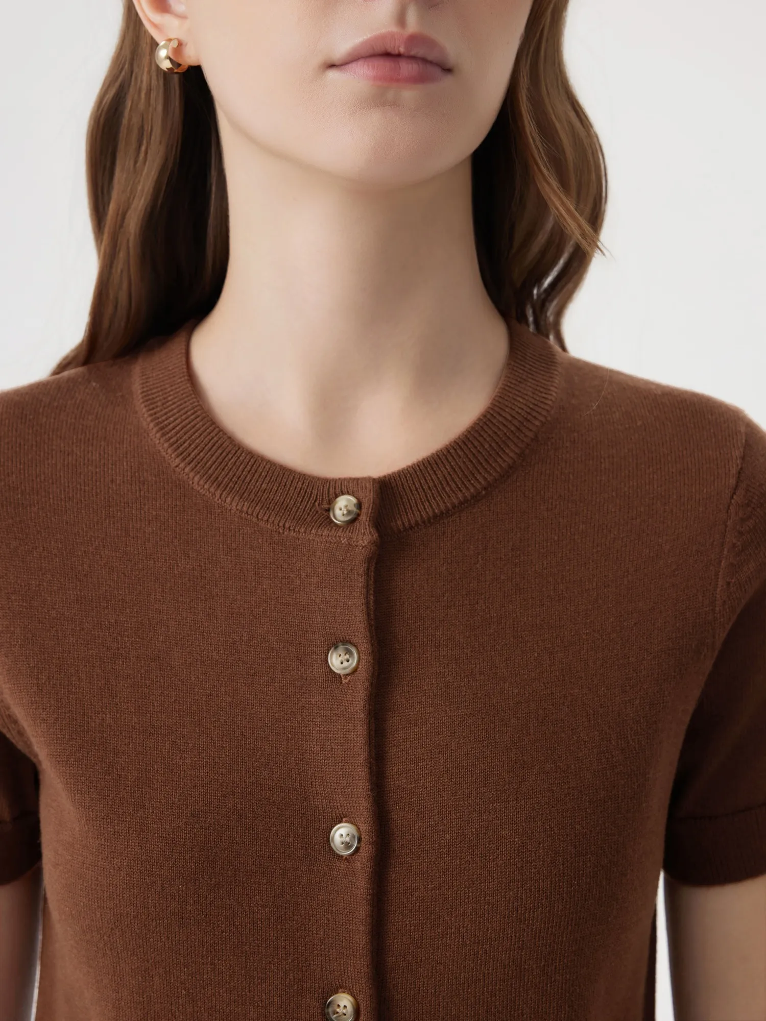 Cashmere Silk Blend Cardigan Spring Sweaters - Short Sleeve - Image 10