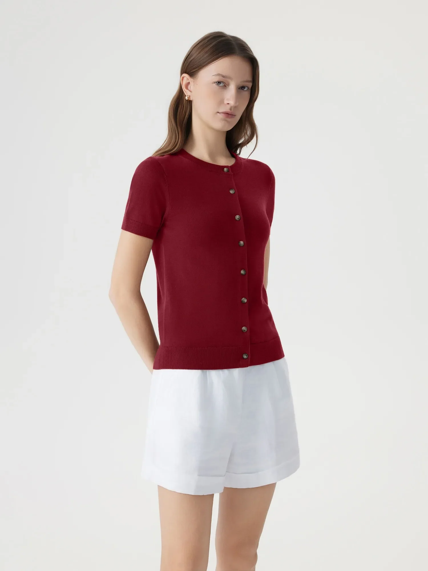 Cashmere Silk Blend Cardigan Spring Sweaters - Short Sleeve - Image 28