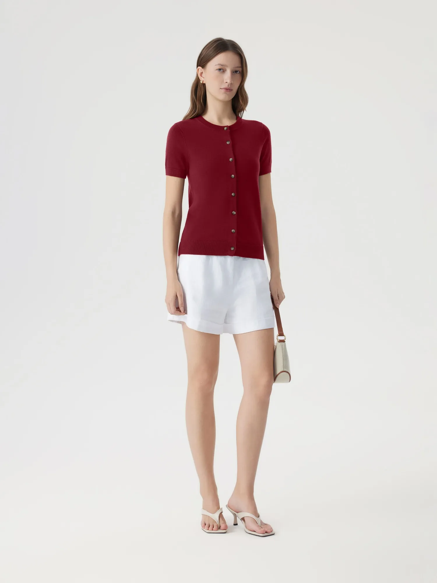 Cashmere Silk Blend Cardigan Spring Sweaters - Short Sleeve - Image 30