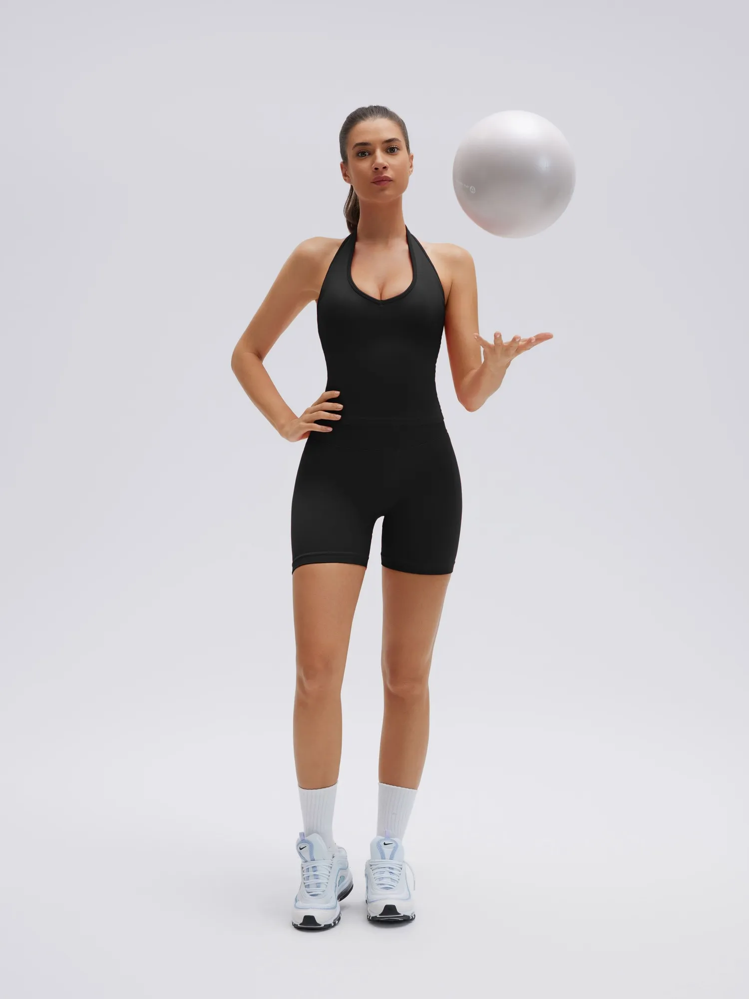 Backless Padded Halter 2 Piece Athletic Workout Sets - Image 11