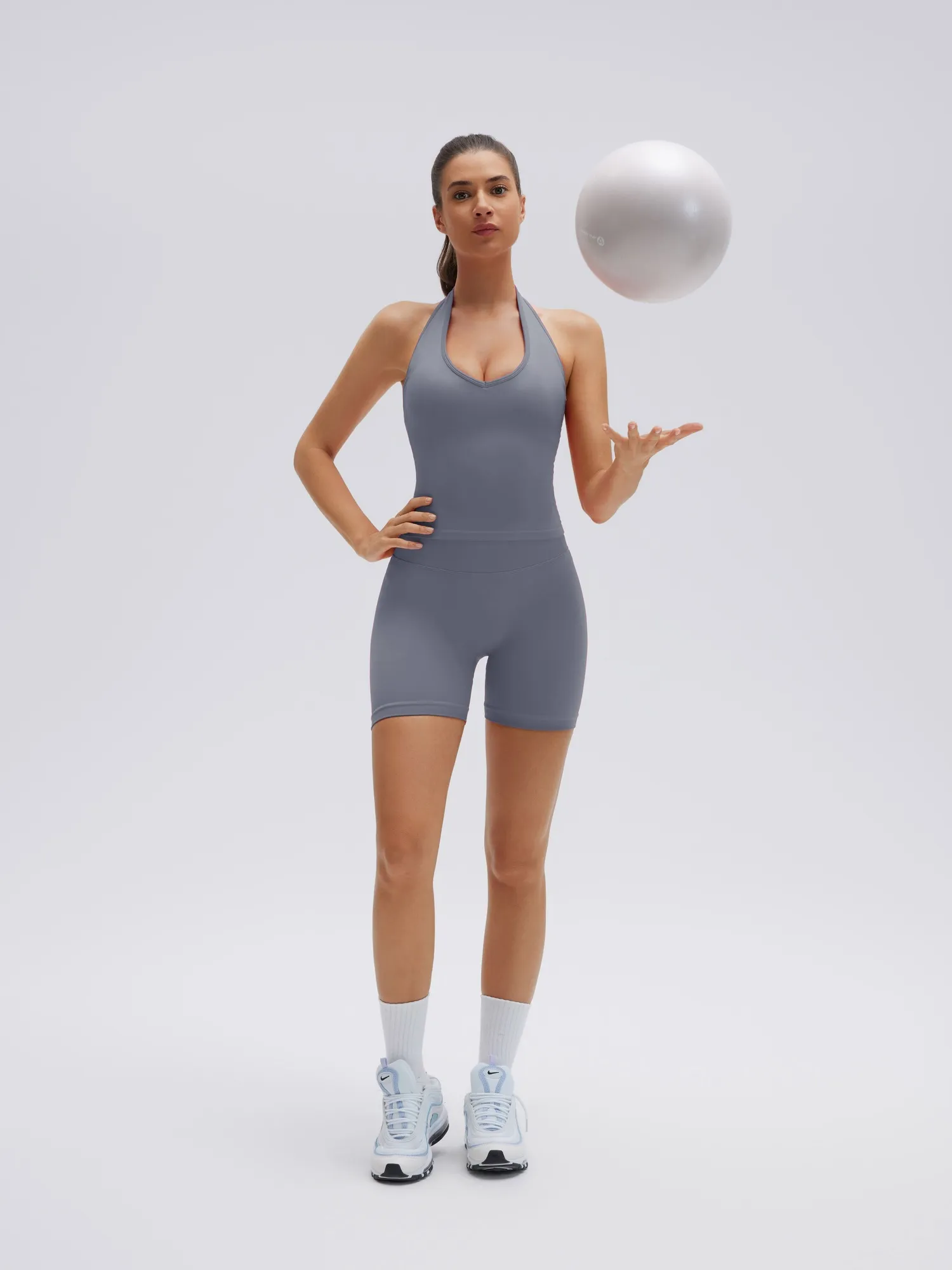 Backless Padded Halter 2 Piece Athletic Workout Sets - Image 20