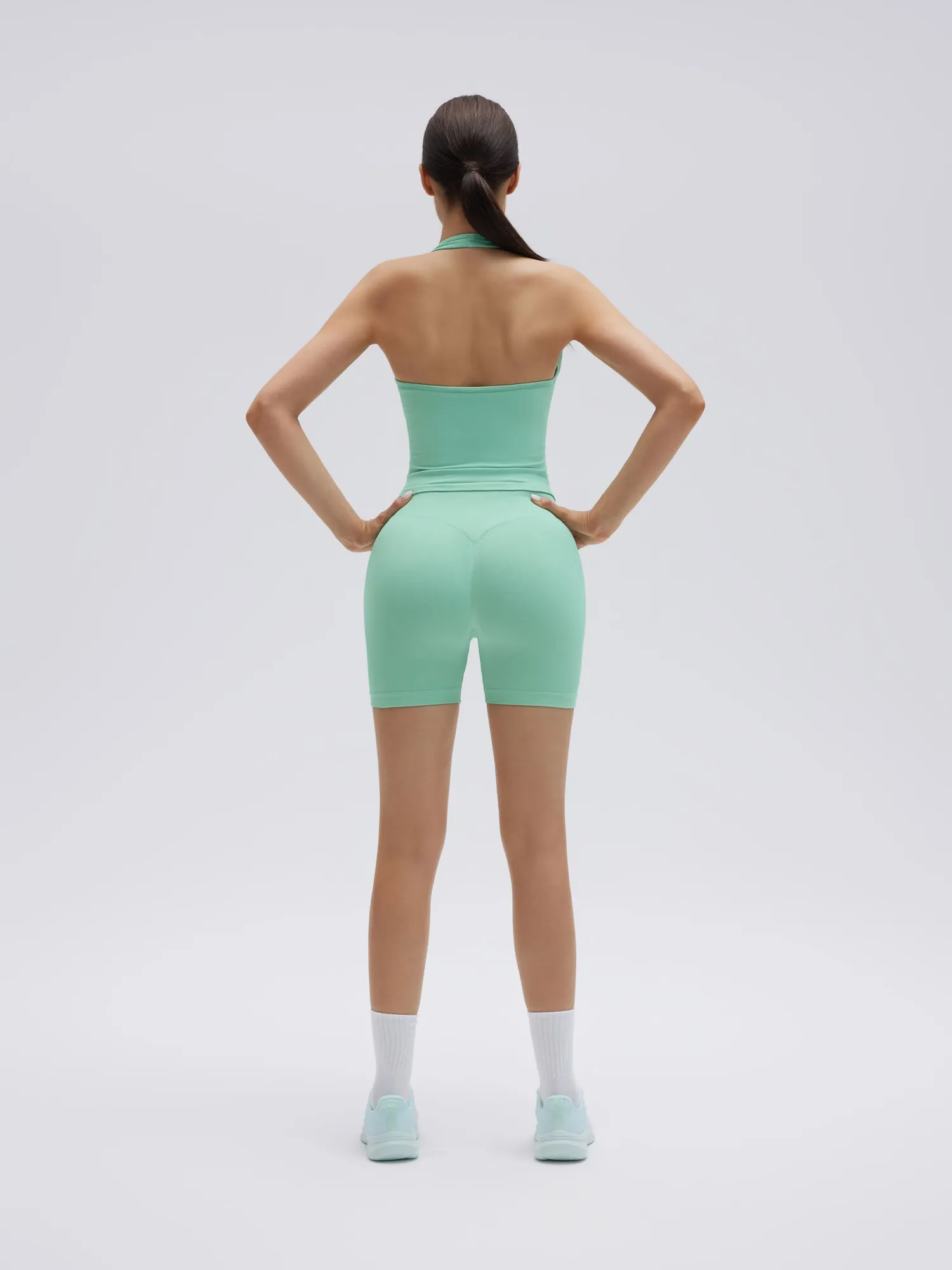 Backless Padded Halter 2 Piece Athletic Workout Sets - Image 33