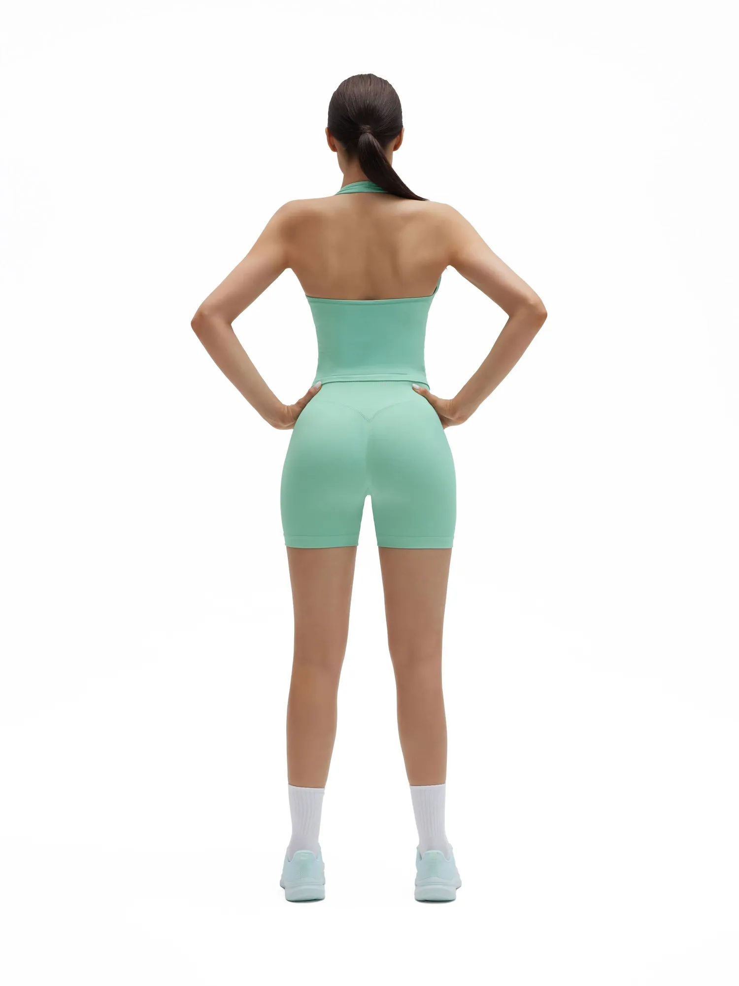 Backless Padded Halter 2 Piece Athletic Workout Sets - Image 34