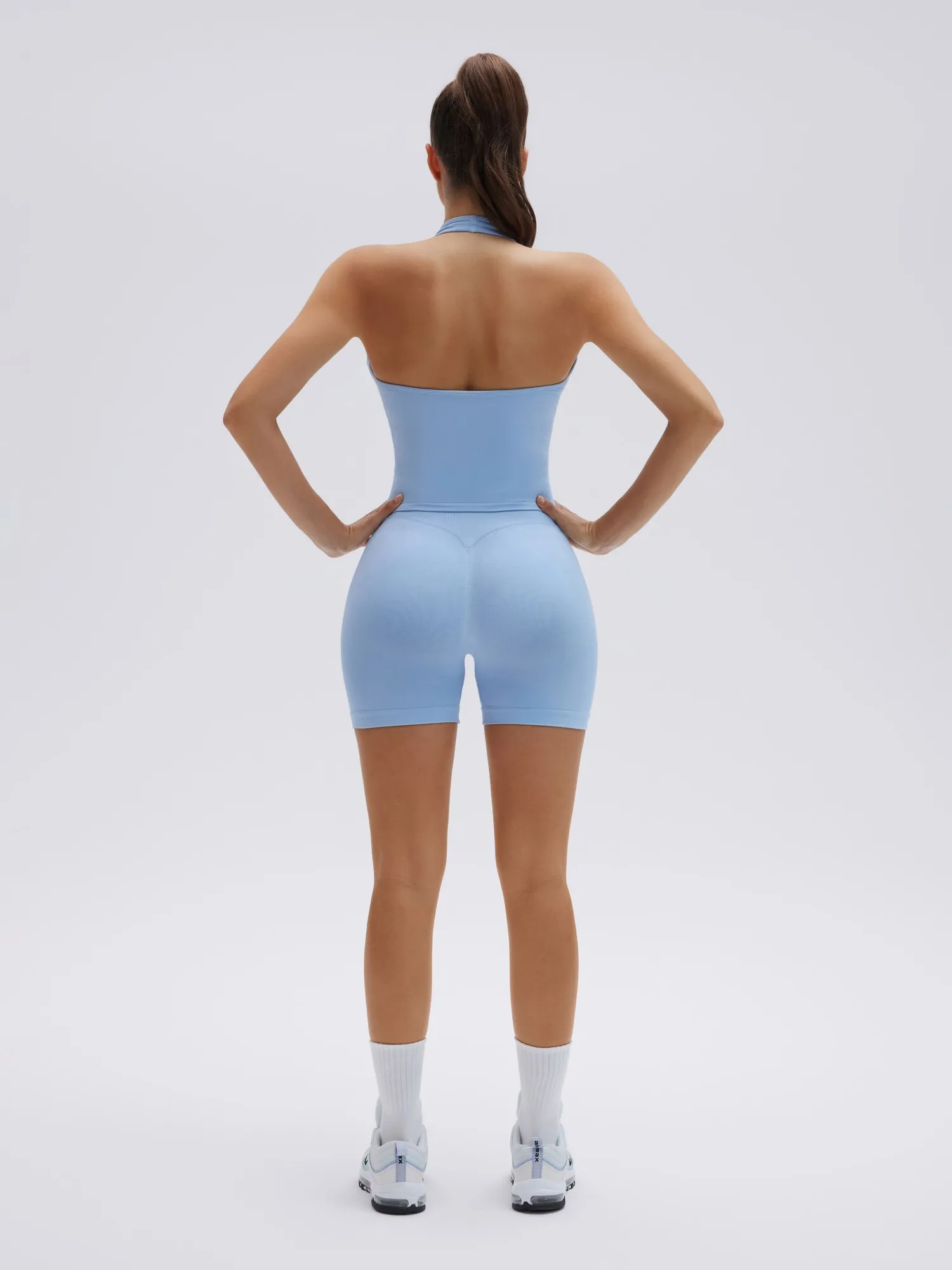 Backless Padded Halter 2 Piece Athletic Workout Sets - Image 53