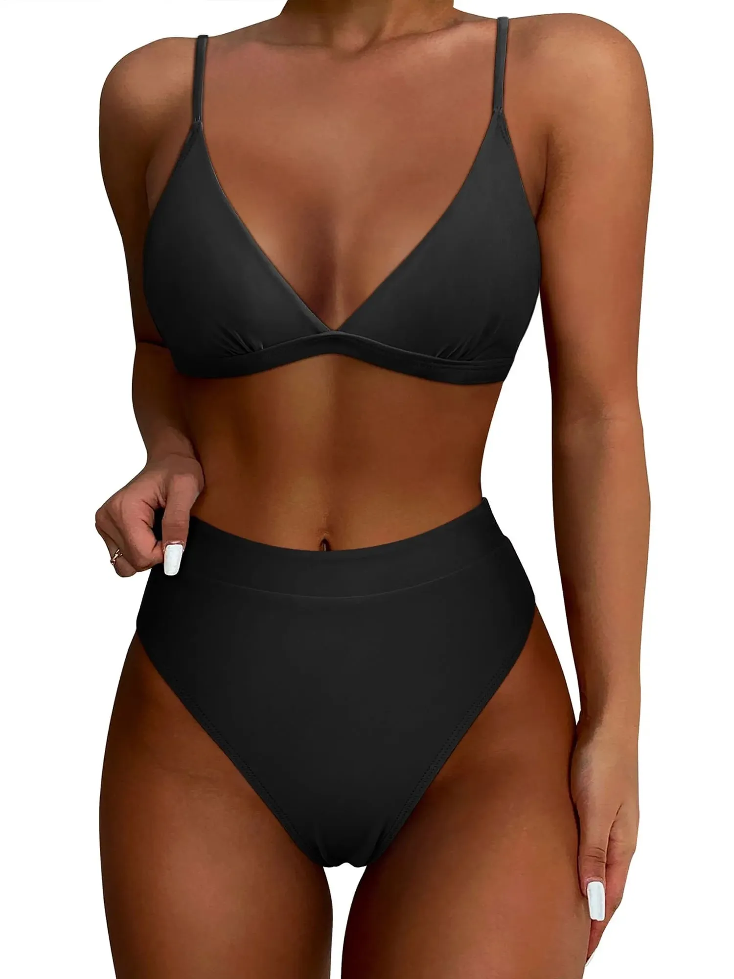 Triangle High Cut Bikini Set - Image 37