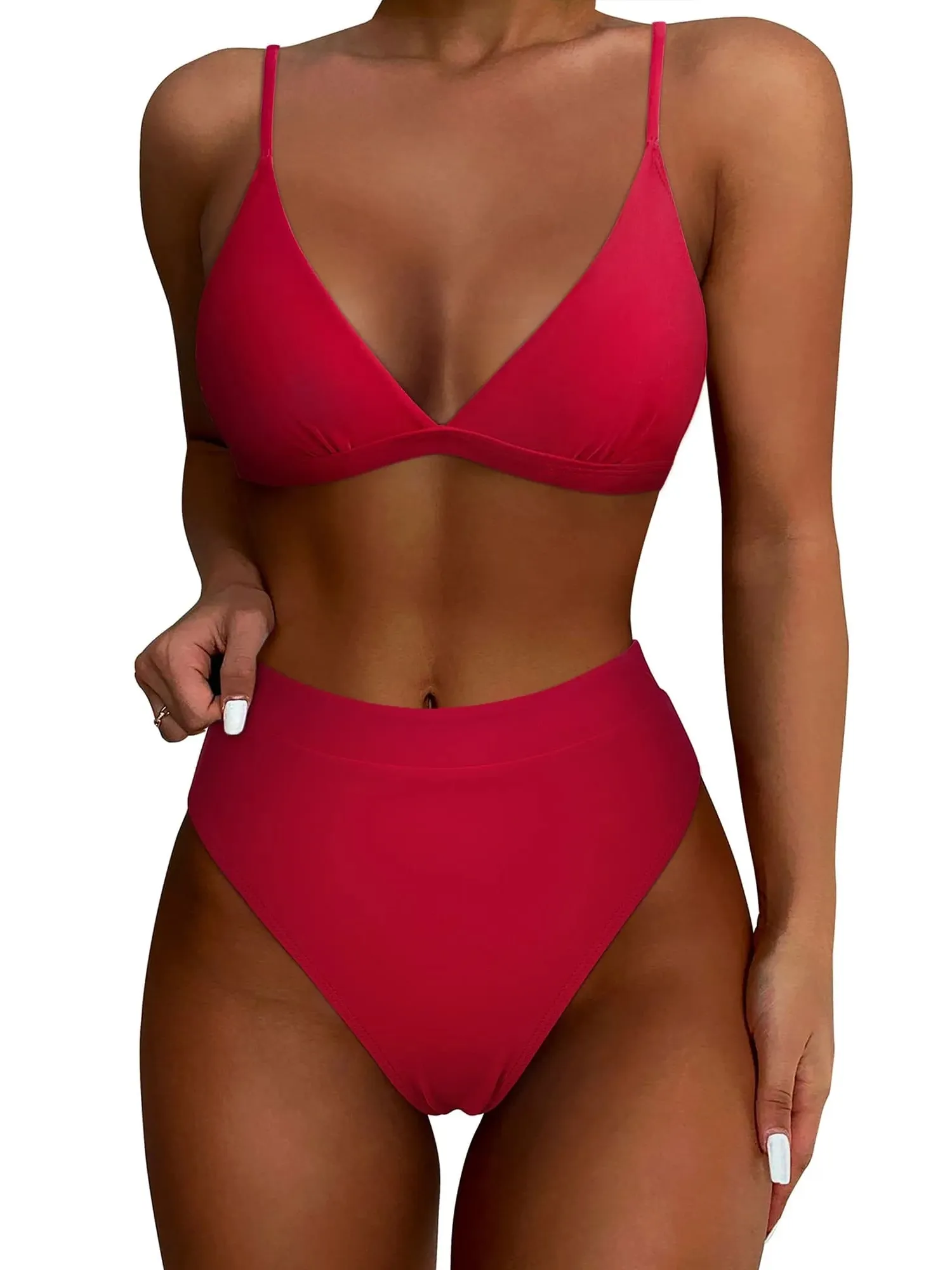 Triangle High Cut Bikini Set - Image 63